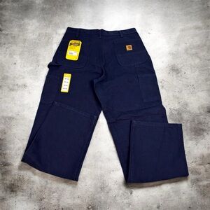 Carhartt Loose Fit Washed Duck Utility Work Pant Blue